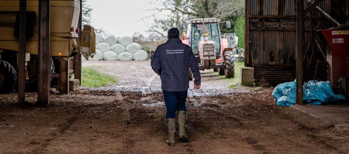Alan Tate-Smith of AMB Rural and Commercial Ltd visiting a dairy farm ahead of the business launch in Devon.